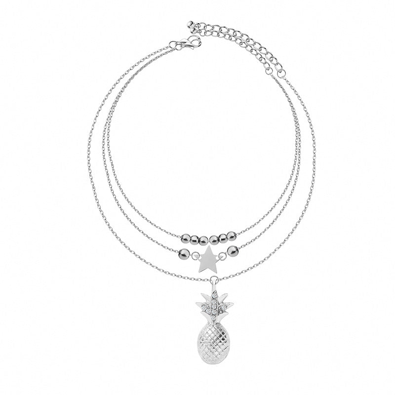 Fashion Women's Multi-Layer Star Beaded Pineapple Anklet