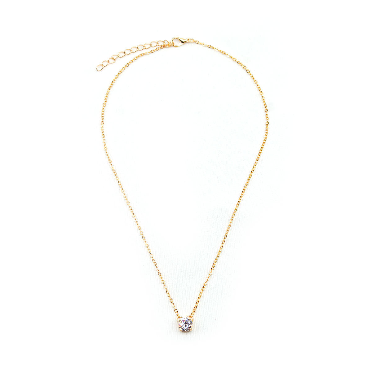 Minimalist Teardrop Zircon Pendant Necklace for Women Cross Chain Alloy Fashion Clavicle Jewelry