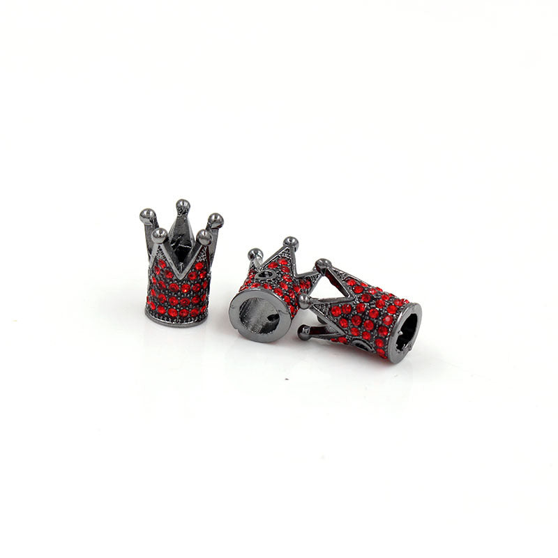 Minimalist Alloy Rhinestone Crown Charm Bar for DIY Jewelry Making