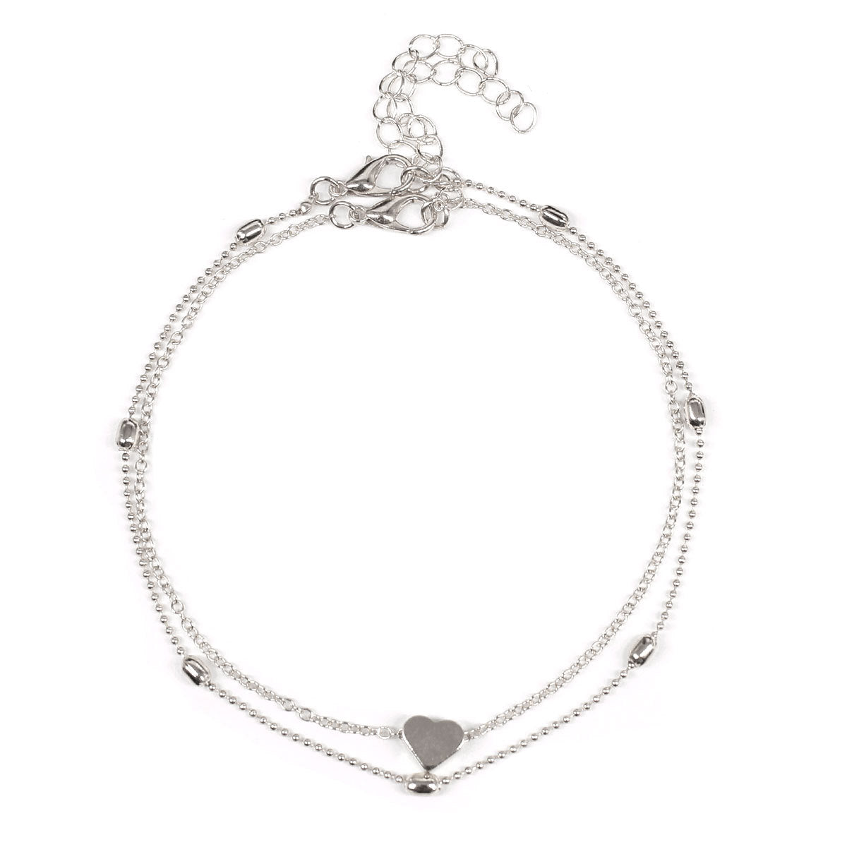 Summer Beach Heart-Shaped Anklet Alloy Women's Foot Jewelry