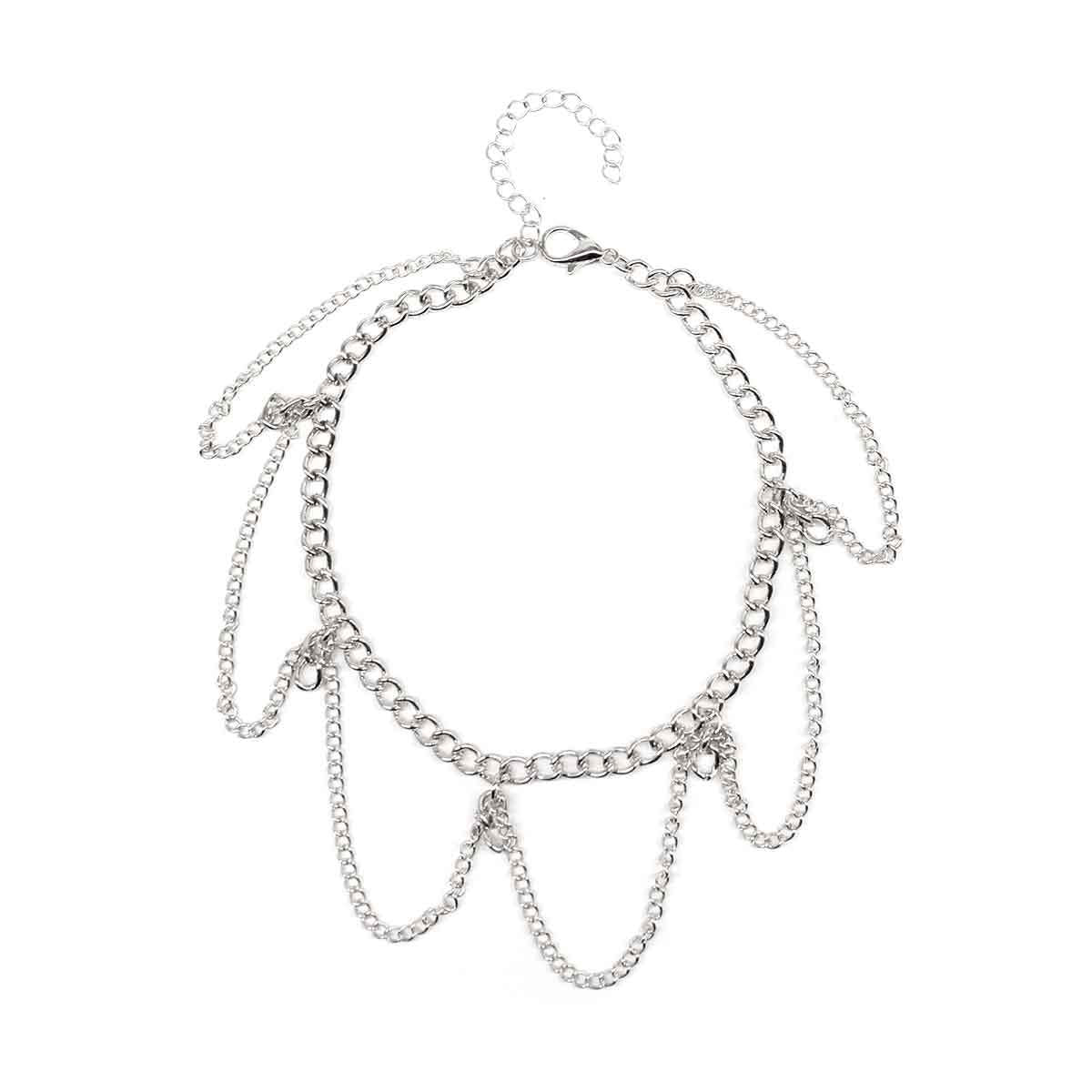 Women's Geometric Western Style Anklet Alloy Foot Chain Minimalist Fashion Accessory