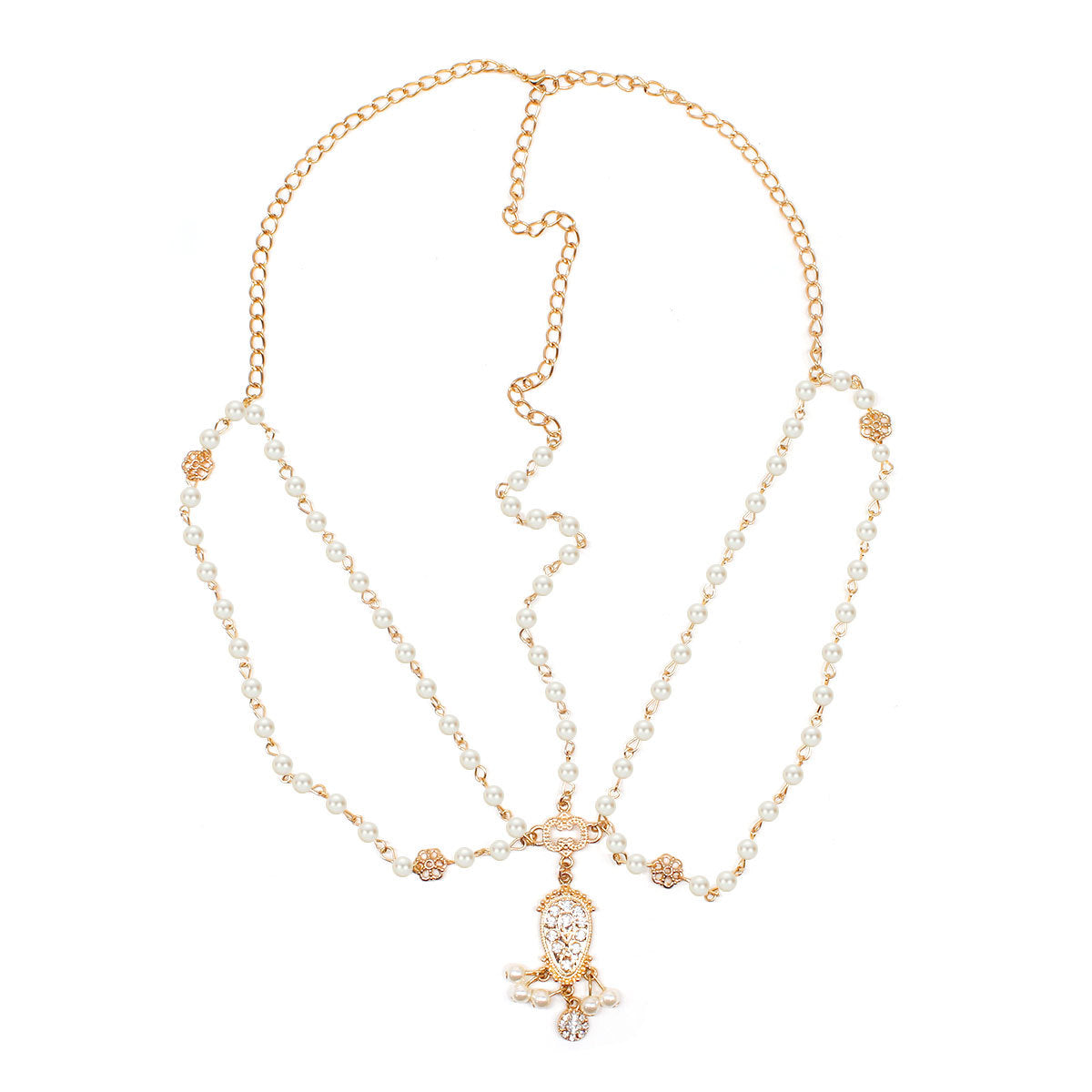 Bohemian Rhinestone Head Chain Women Alloy Geometric Hair Accessory