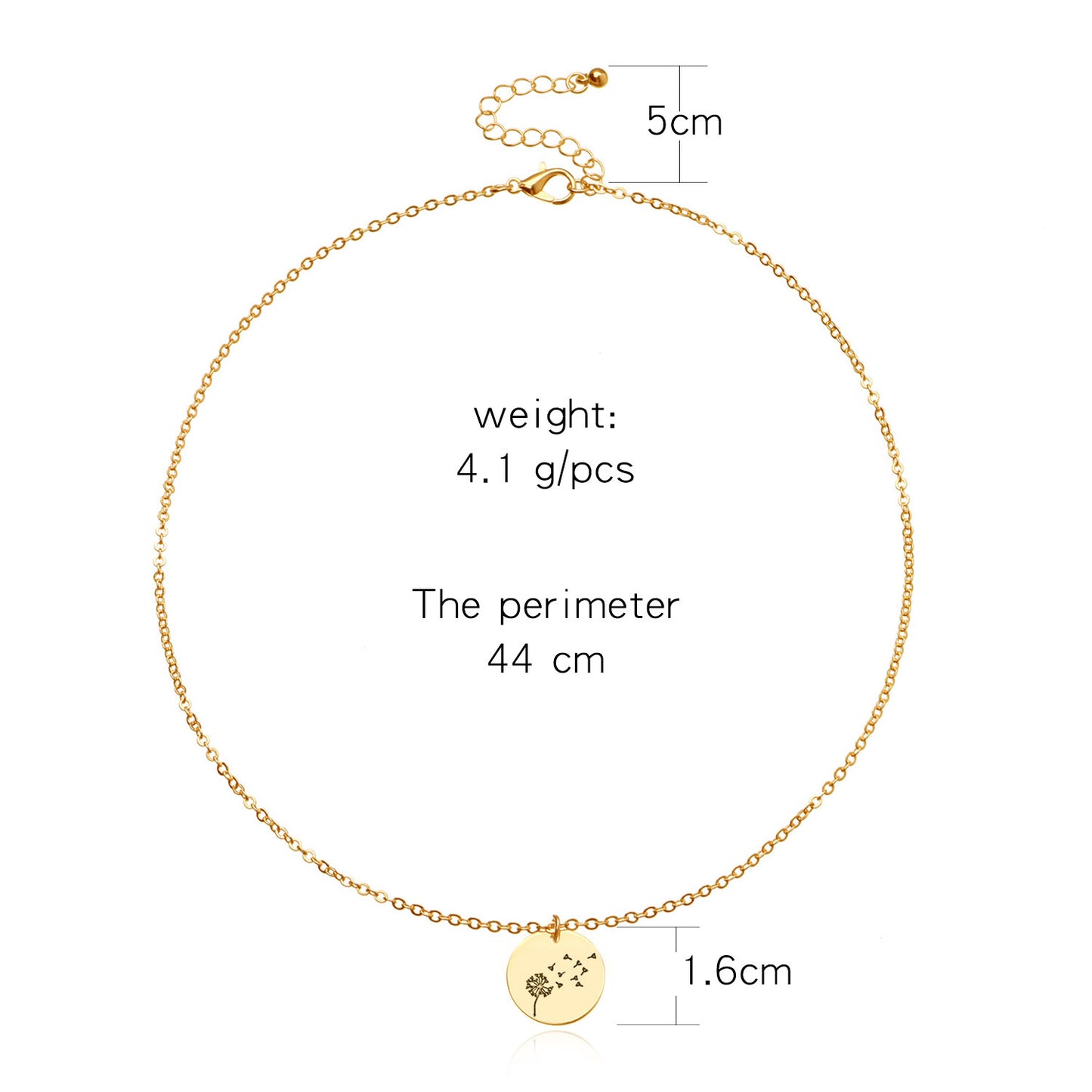 Floral Alloy Minimalist Cross Chain Necklace for Women - Fashion Jewelry Gift