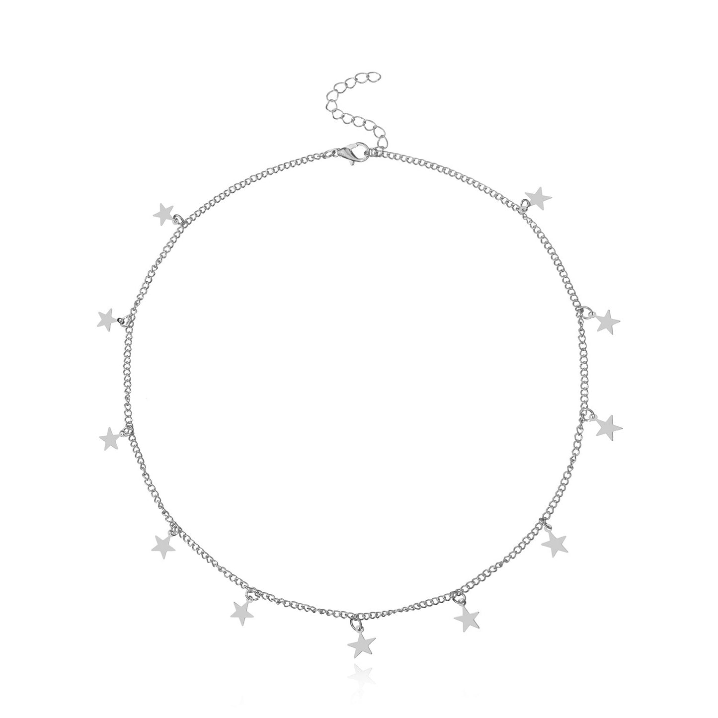 Minimalist Western Style Women's Alloy Plated Long Necklace with Star Pendant