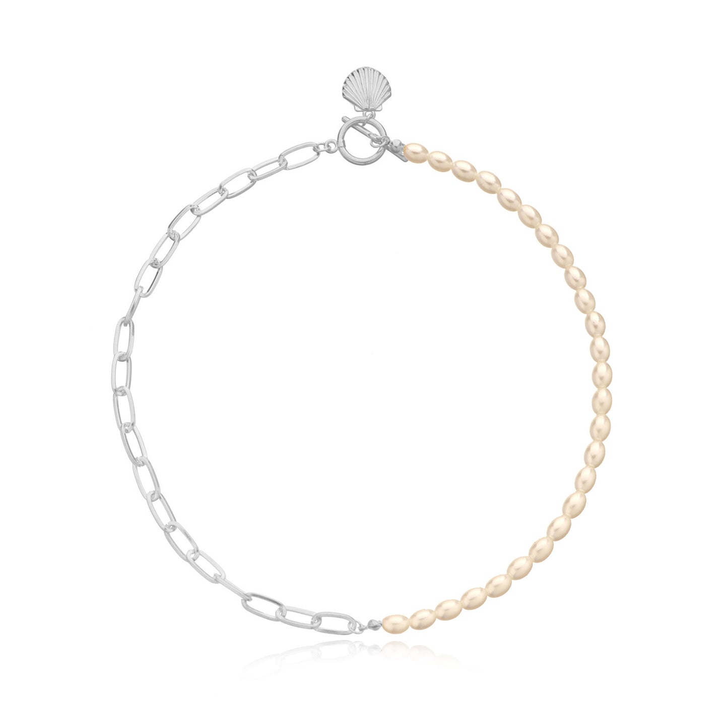 Women's Alloy Shell Pendant Necklace Minimalist Trendy Lock Chain Jewelry