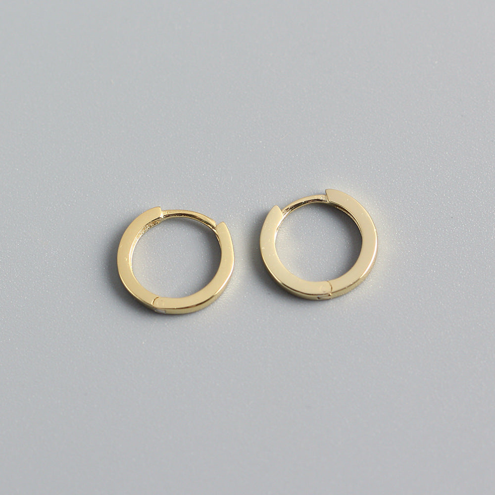 Minimalist Sterling Silver Geometric Ear Clip Earrings for Unisex - S925 Silver Plated, Trendy Fashion Accessory