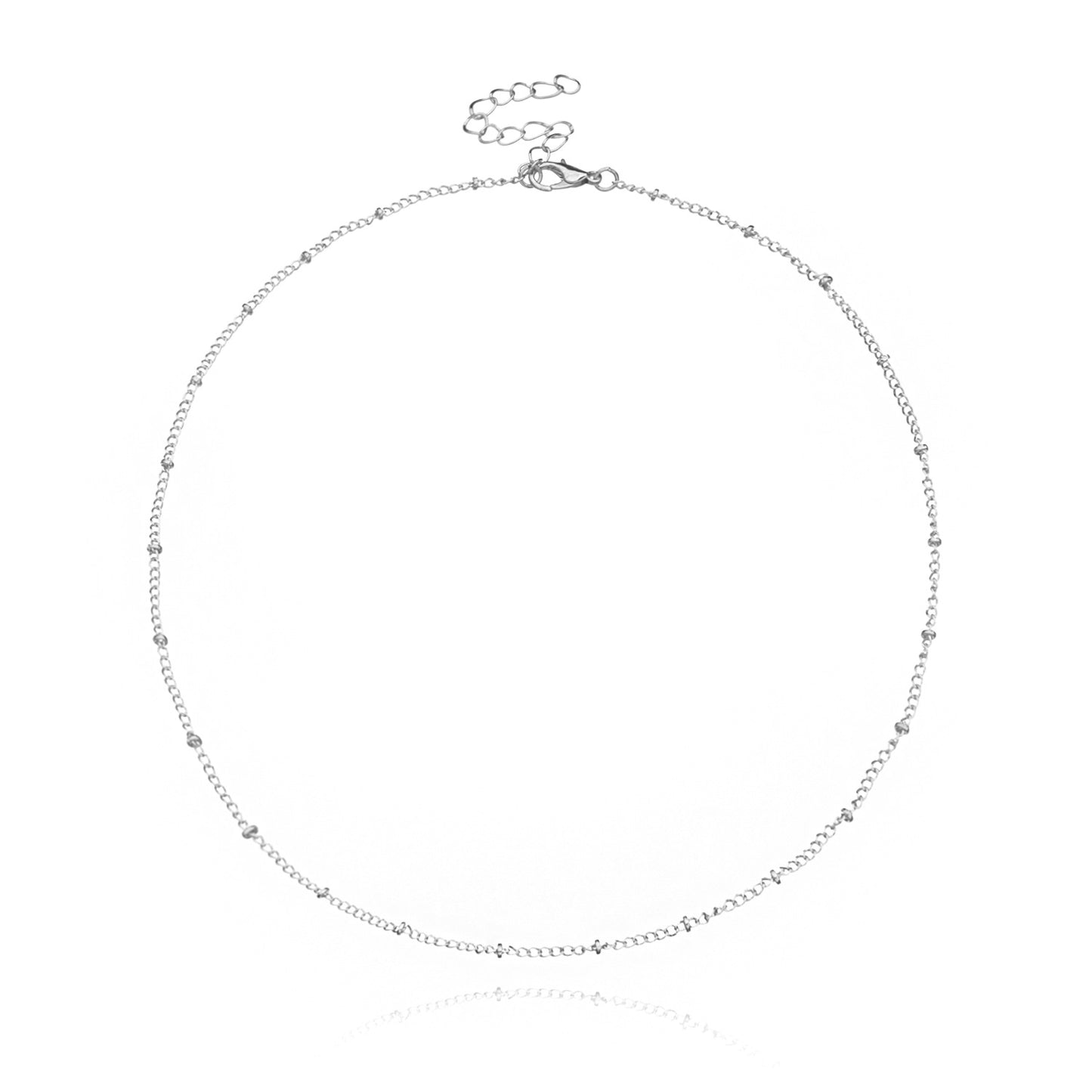 Collana corta minimalista da donna in lega geometrica con catena a croce