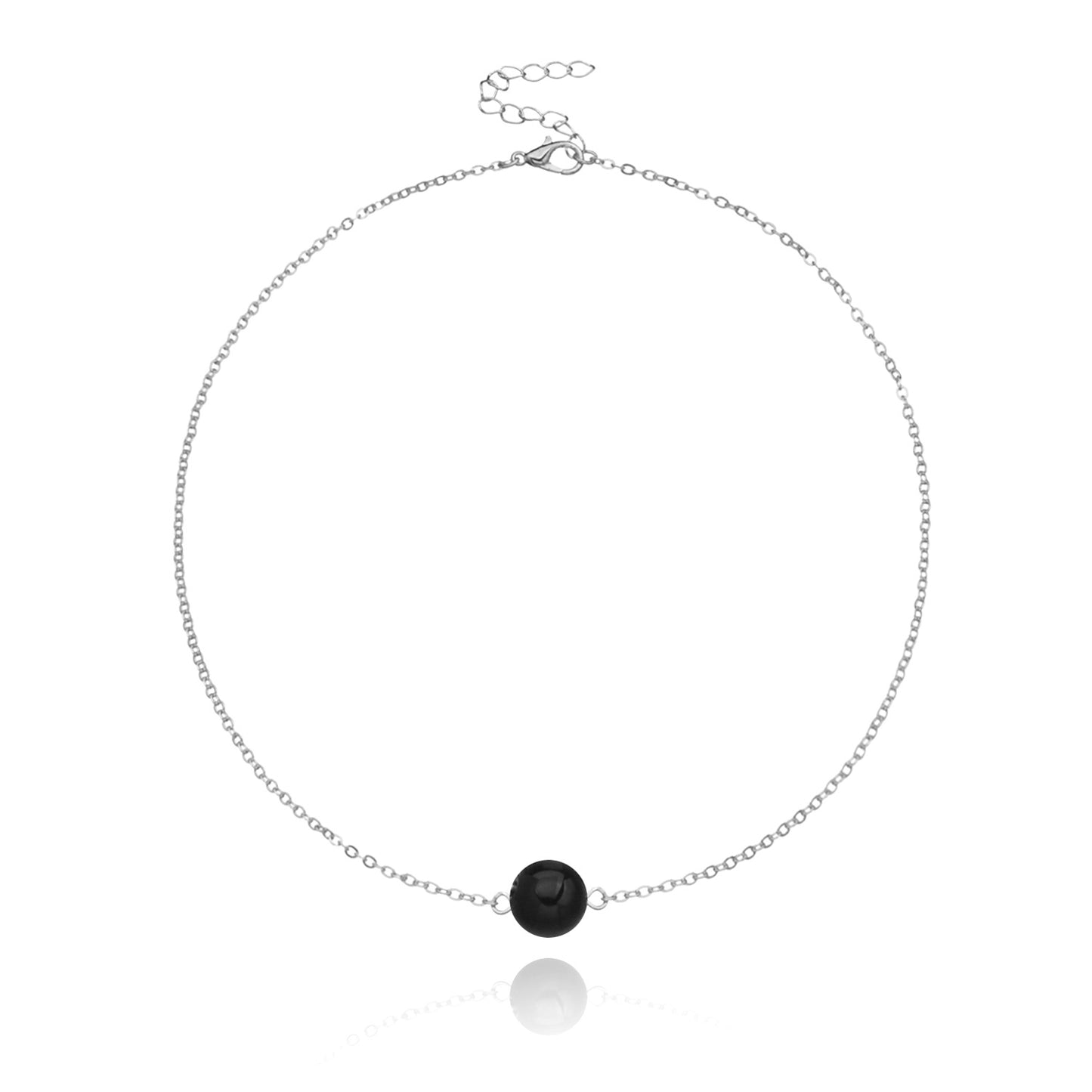 Minimalist Teardrop Crystal Pendant Necklace for Women Adjustable Alloy Locket Chain