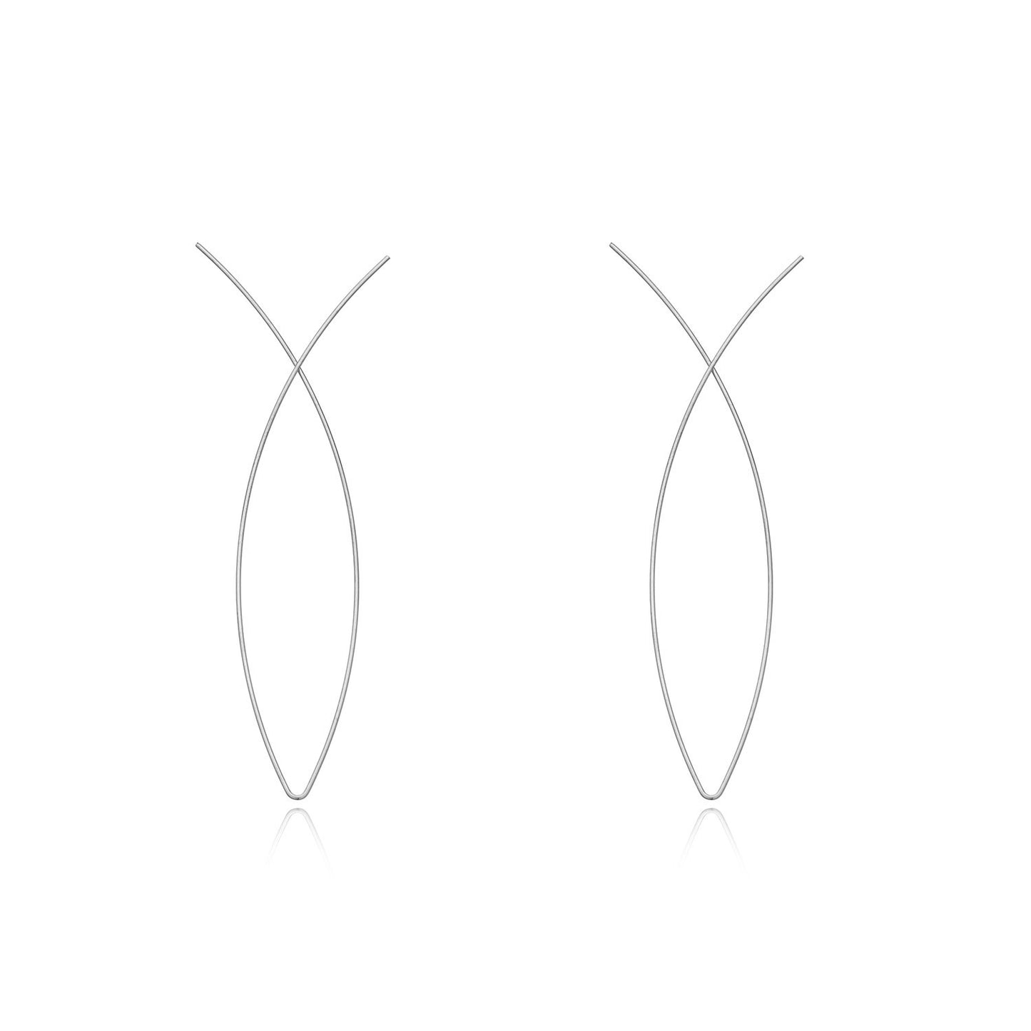 Modern Geometric Abstract Art Fishwire Drop Earrings for Women Minimalist Fashion Jewelry