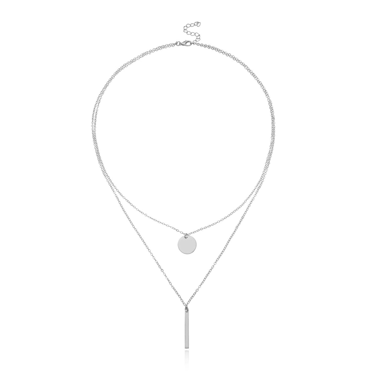 Collana con croce geometrica in lega