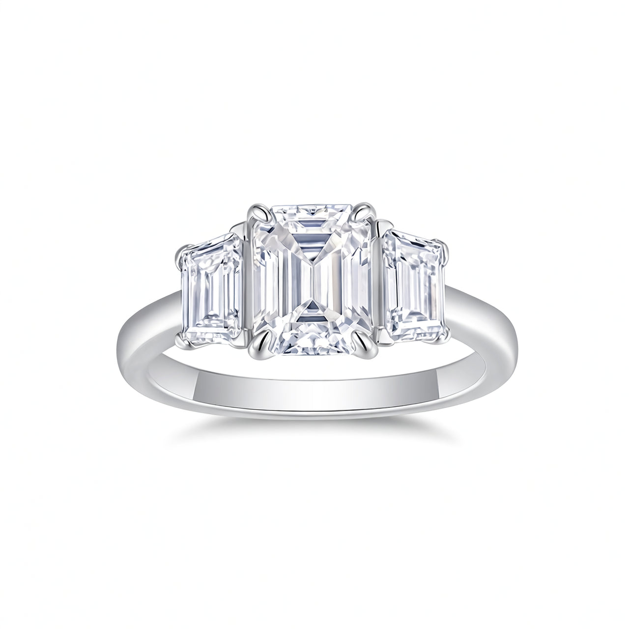 Anello da donna in argento sterling S925 con moissanite a tre pietre, taglio a goccia geometrico, alla moda