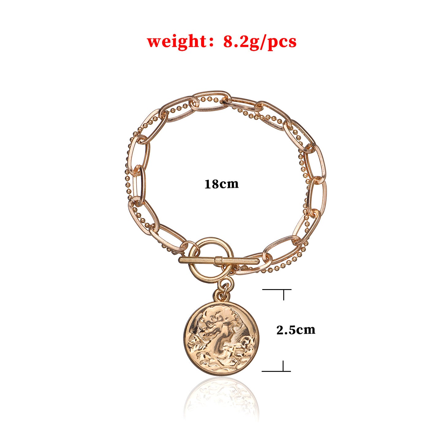 Vintage Minimalist Geometric Alloy Hand Chain for Women, Plated Crafted Jewelry, Unique Layered Sculpture Bracelet for Travel Souvenir, Exhibition, Promotion, Employee Gift, Anniversary, Business Gift, Opening Ceremony
