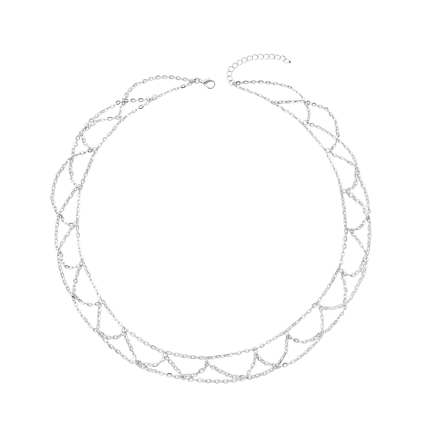 Punk Women's Geometric Alloy Headband with Metal Chains and Tassels
