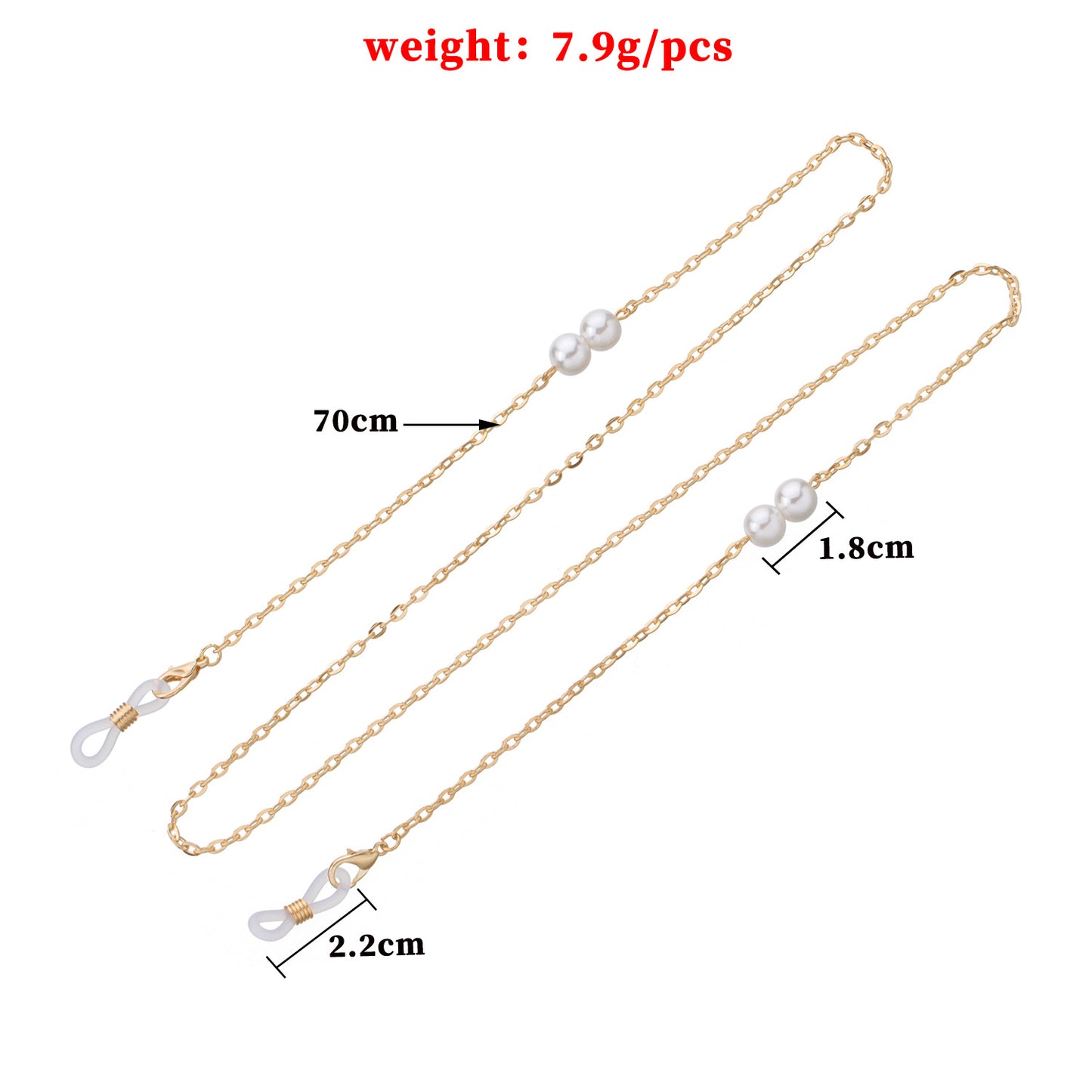 Minimalist Alloy and Pearl Eyeglass Chain
