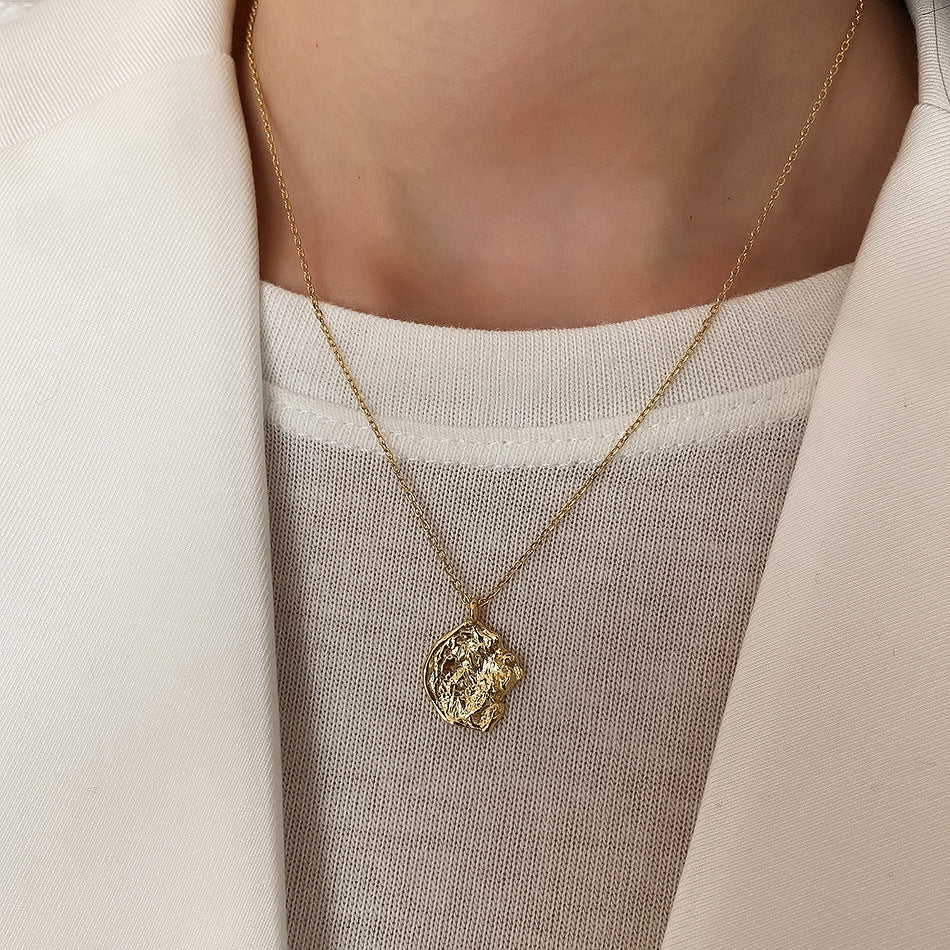 Collana Minimalista in Argento Sterling 925 con Maglie e Catena Cable