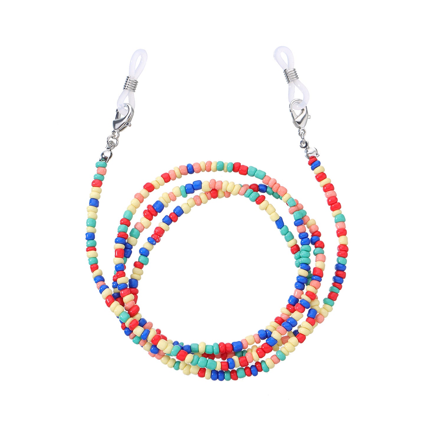 Minimalist Colorful Glass Beads Eyeglass Chain Set