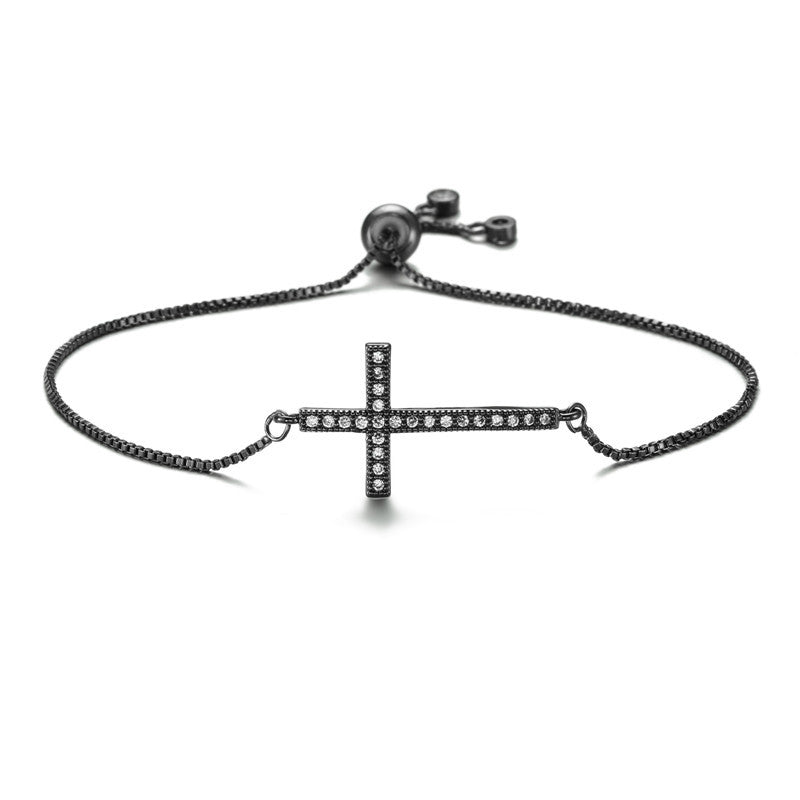 Bracciale regolabile da donna con design geometrico e strass in rame, gioielli alla moda stile Ins, regalo per souvenir di viaggio