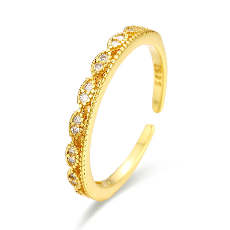 Anello Minimalista Dolce Rotondo Geometrico in Argento Sterling 925 da Donna