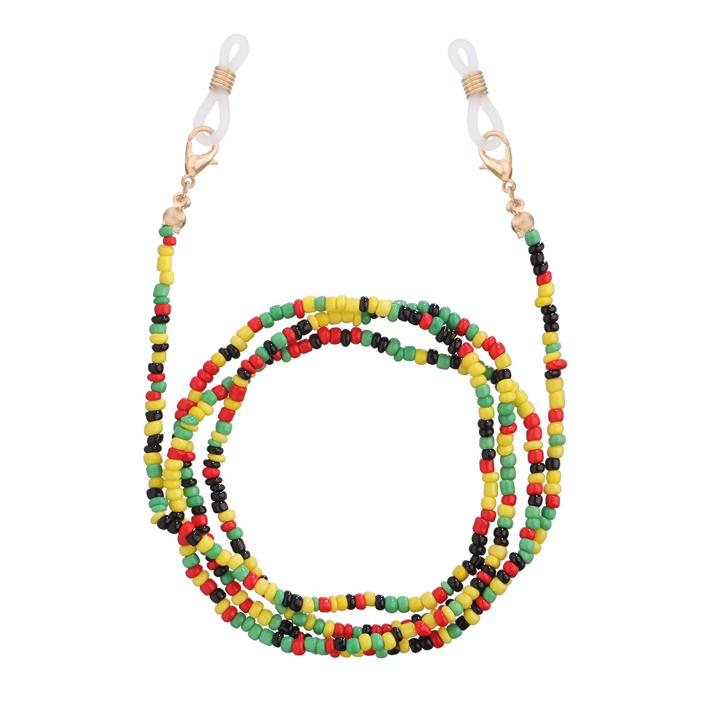 Colorful Glass Bead Ball Chain Eyewear Holder for Women