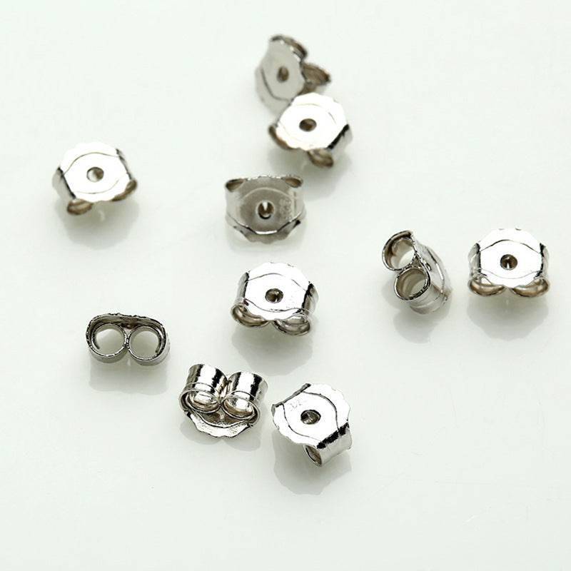 925 Plata Esterlina Tapones para Oído Aretes Tope Gorras Fornituras de Joyería para Aretes