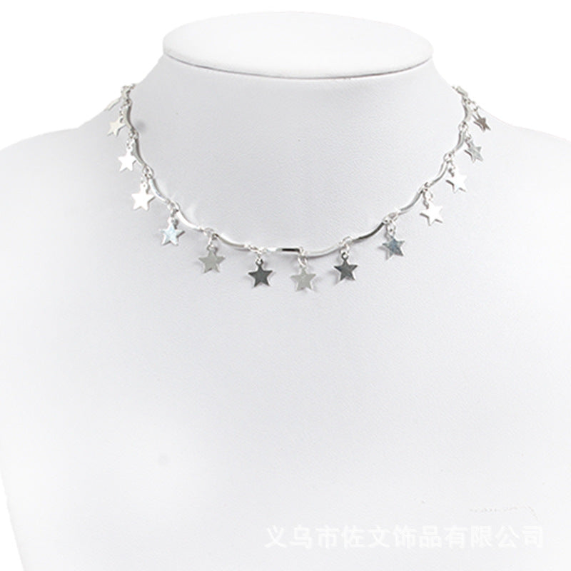 High-Gloss Star Pendant Necklace for Women
