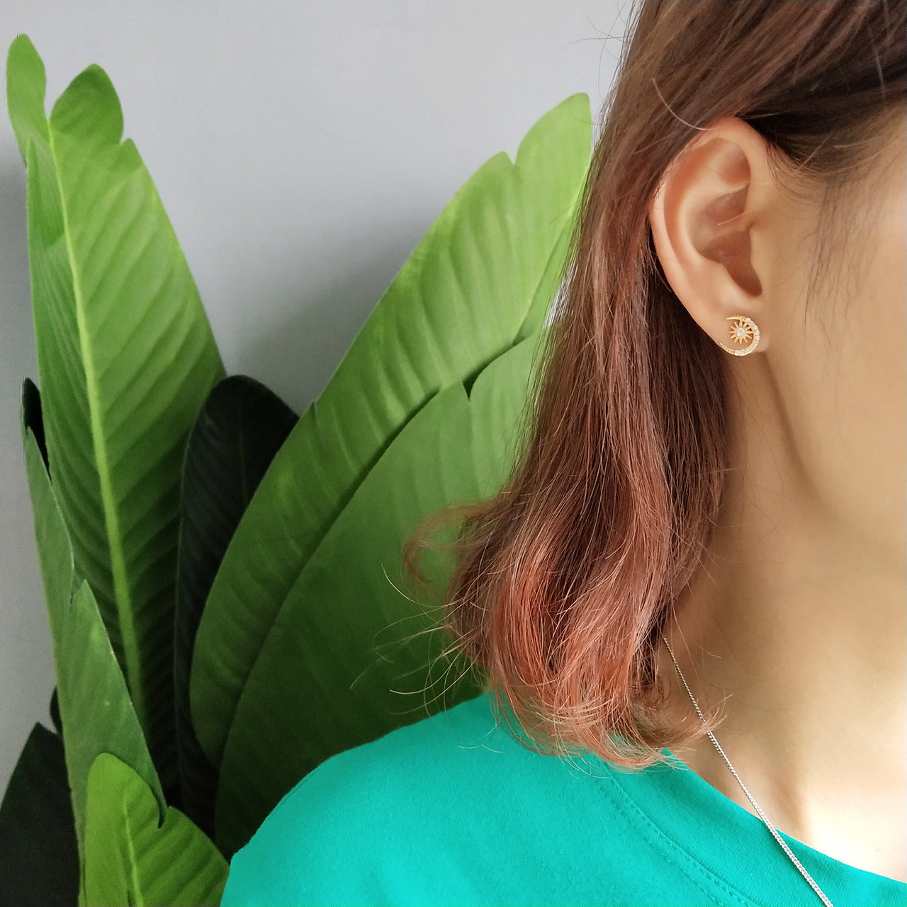 Orecchini Asimmetrici in Argento Sterling 925 con Stella, Luna, Goccia e Perla Intarsiata