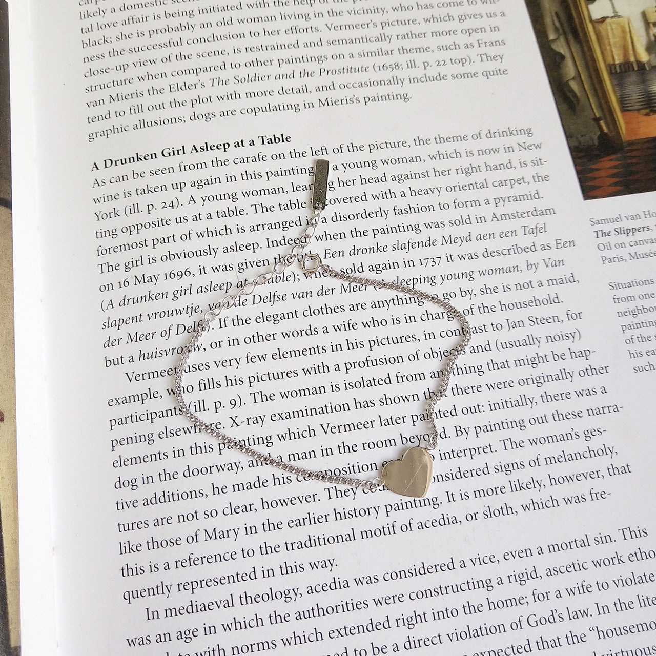 Bracciale da donna a catena serpentina con cuore, placcato in argento sterling 925, stile minimalista