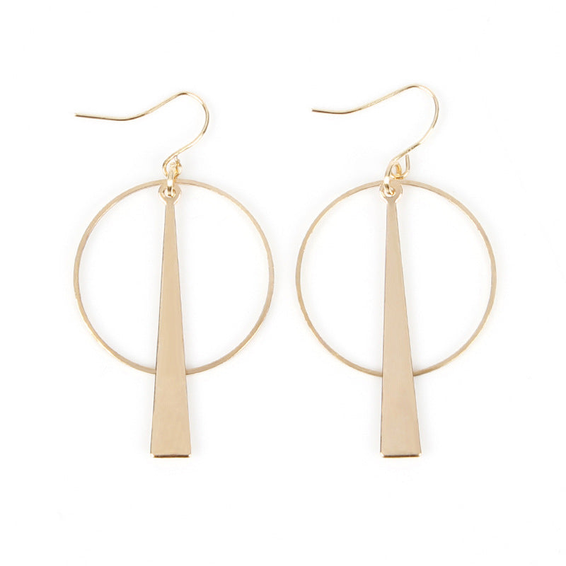 Exaggerated Geometric Circle Earrings Long Dangle Fashion Ear Jewelry