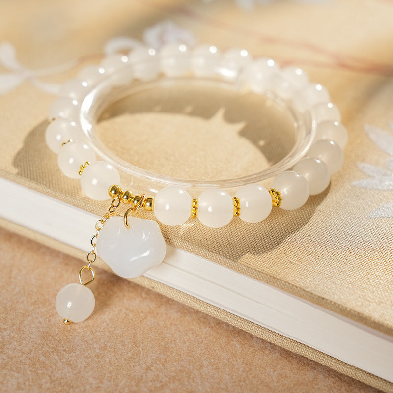 Vintage Ethnic Geometric Round Alloy Beaded Bracelet for Women