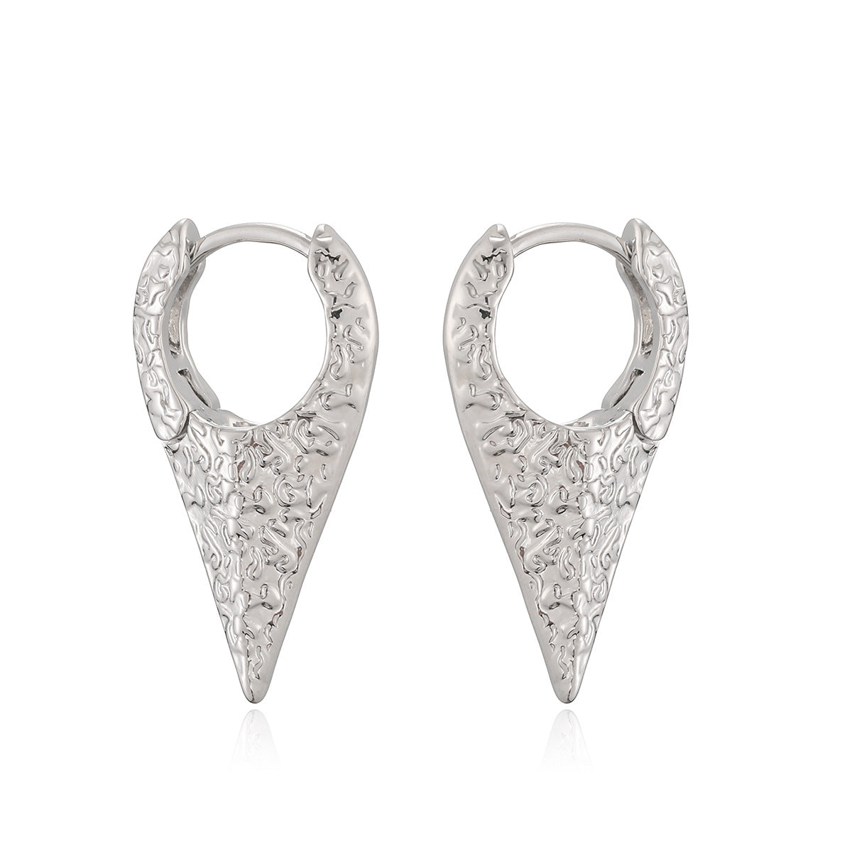 Vintage Irregular Geometric Plated Brass Earrings for Women