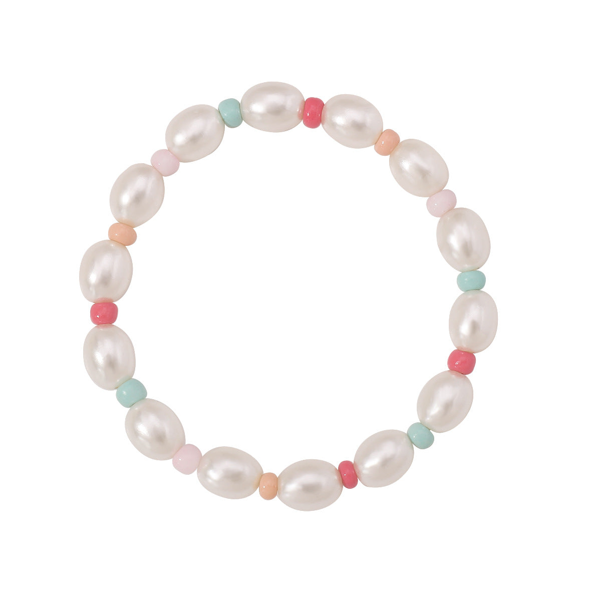 Pulsera de cuentas de perlas geométricas minimalistas para mujer, accesorio de moda hecho a mano para primavera y verano