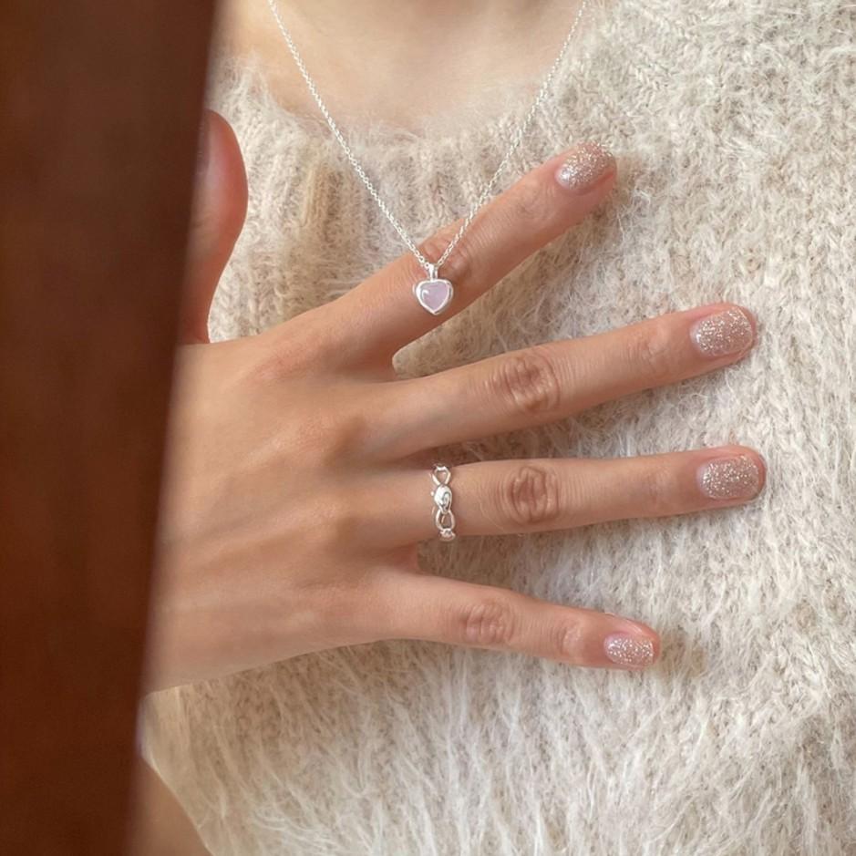 925 Sterling Silver Geometric Oval Plated Ring for Women