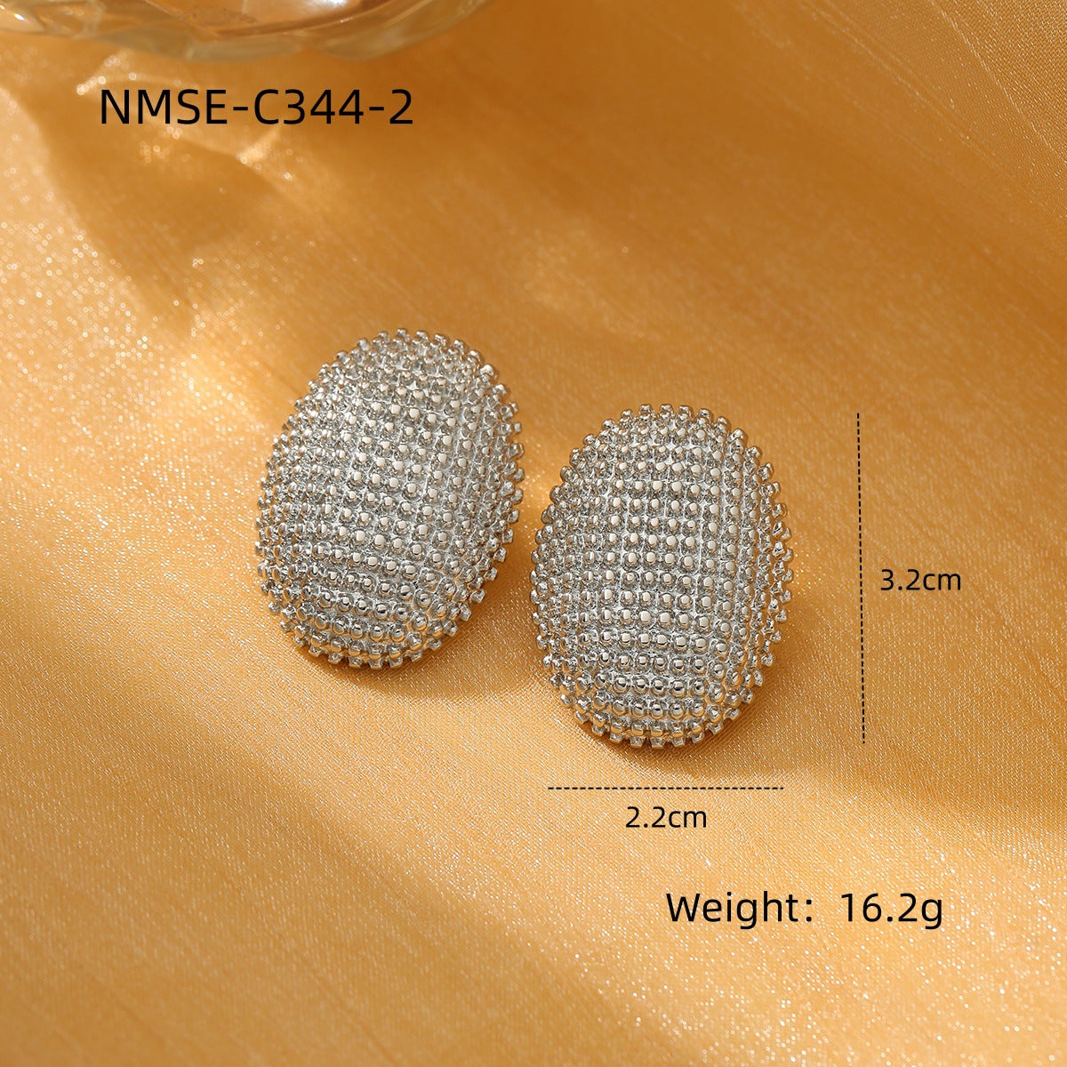 Pendientes de botón ovalados minimalistas de acero inoxidable para mujer con acabado chapado, ligeros, elegantes, joyas para el día a día