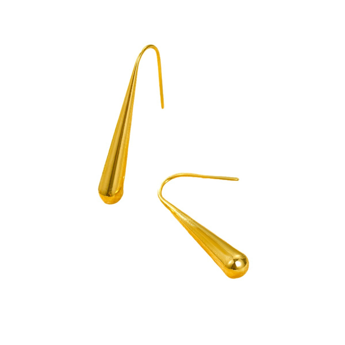 Fashionable Minimalist Titanium Steel Teardrop Stud Earrings for Women with Plated Finish and Elegant Versatile Design