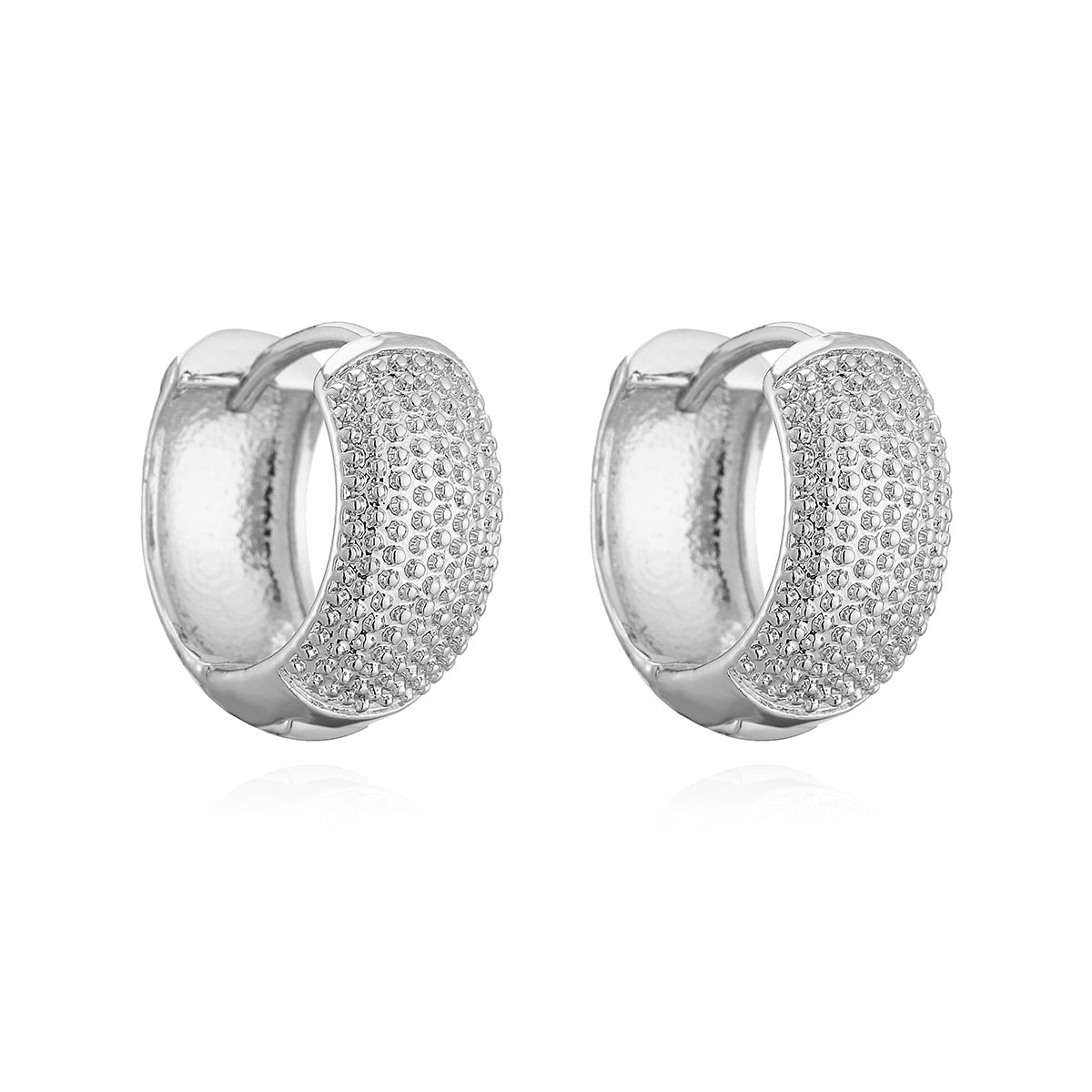 Orecchini a Cerchio Vintage Geometrici in Rame con Placcatura in Oro 18K da Donna — Forma Irregolare, Design Alla Moda Adatto per l'Ufficio