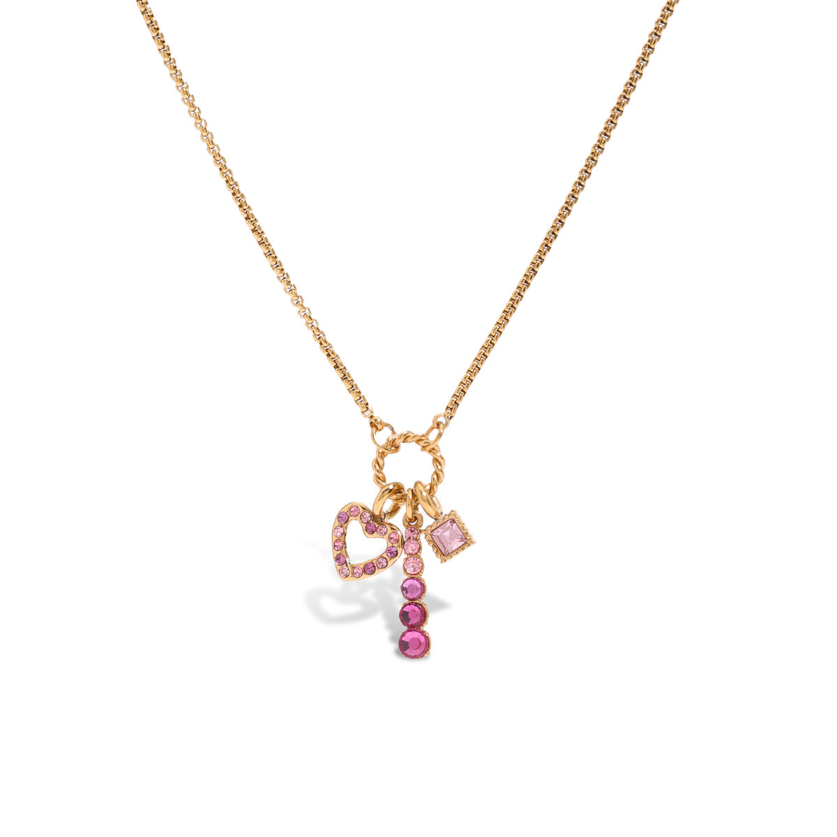 Elegant Minimalist Heart Cubic Zirconia Plated Stainless Steel Necklace for Women