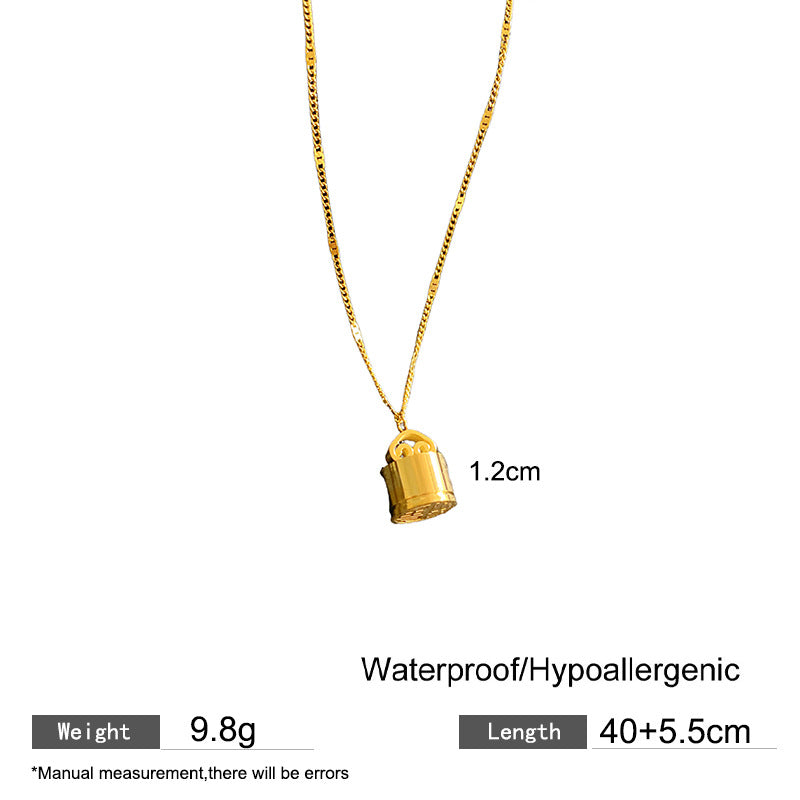 Elegant Geometric Titanium Steel Plated Necklace for Women
