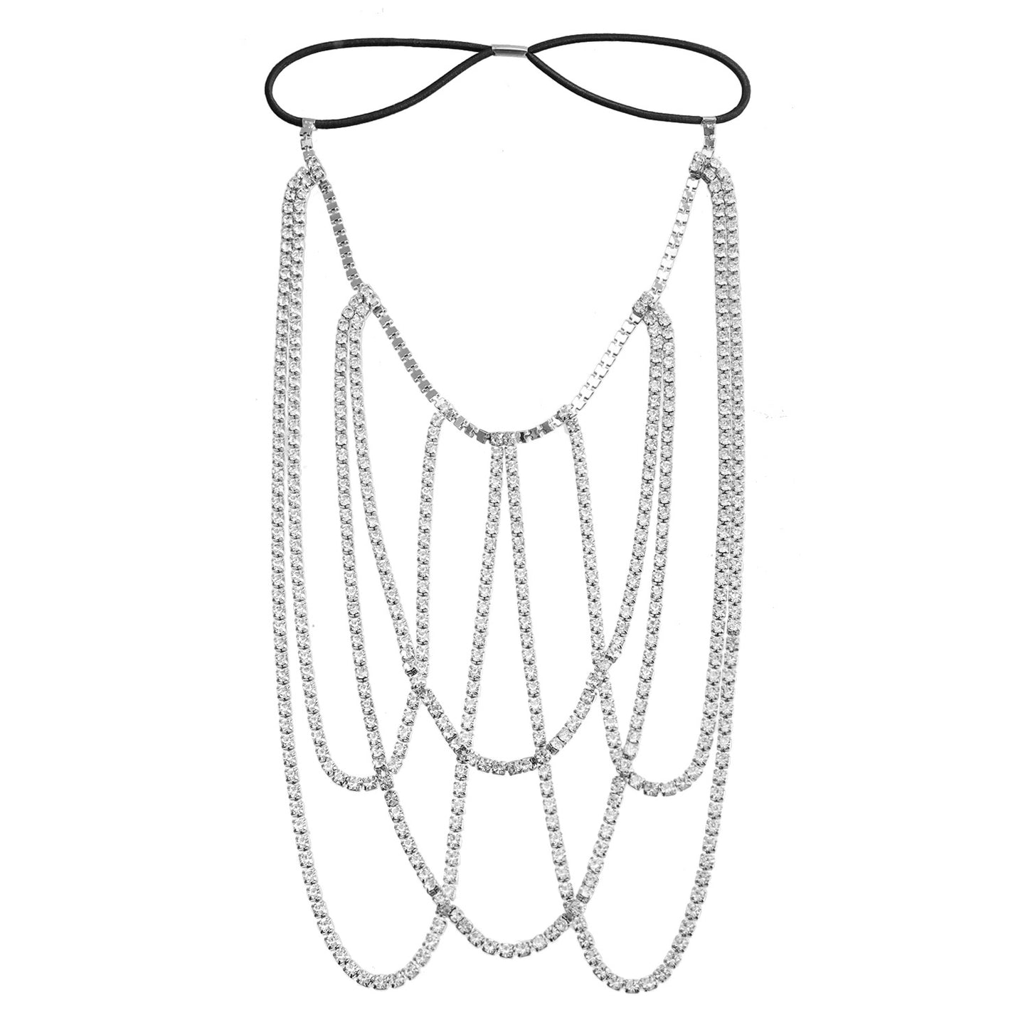 Punk Style Minimalist Body Chain for Women with Polished Metal Multi-Layer Leg Chain Design