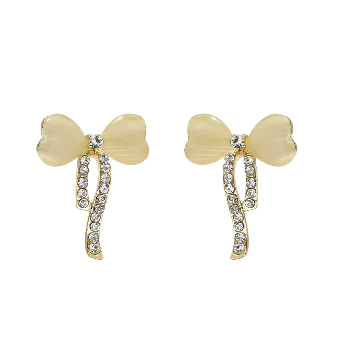 Pendientes Minimalistas Geométricos con Forma de Lazo en Cobre con Incrustaciones de Zirconia para Mujer, Estilo Fresco y Dulce de Casa de Campo