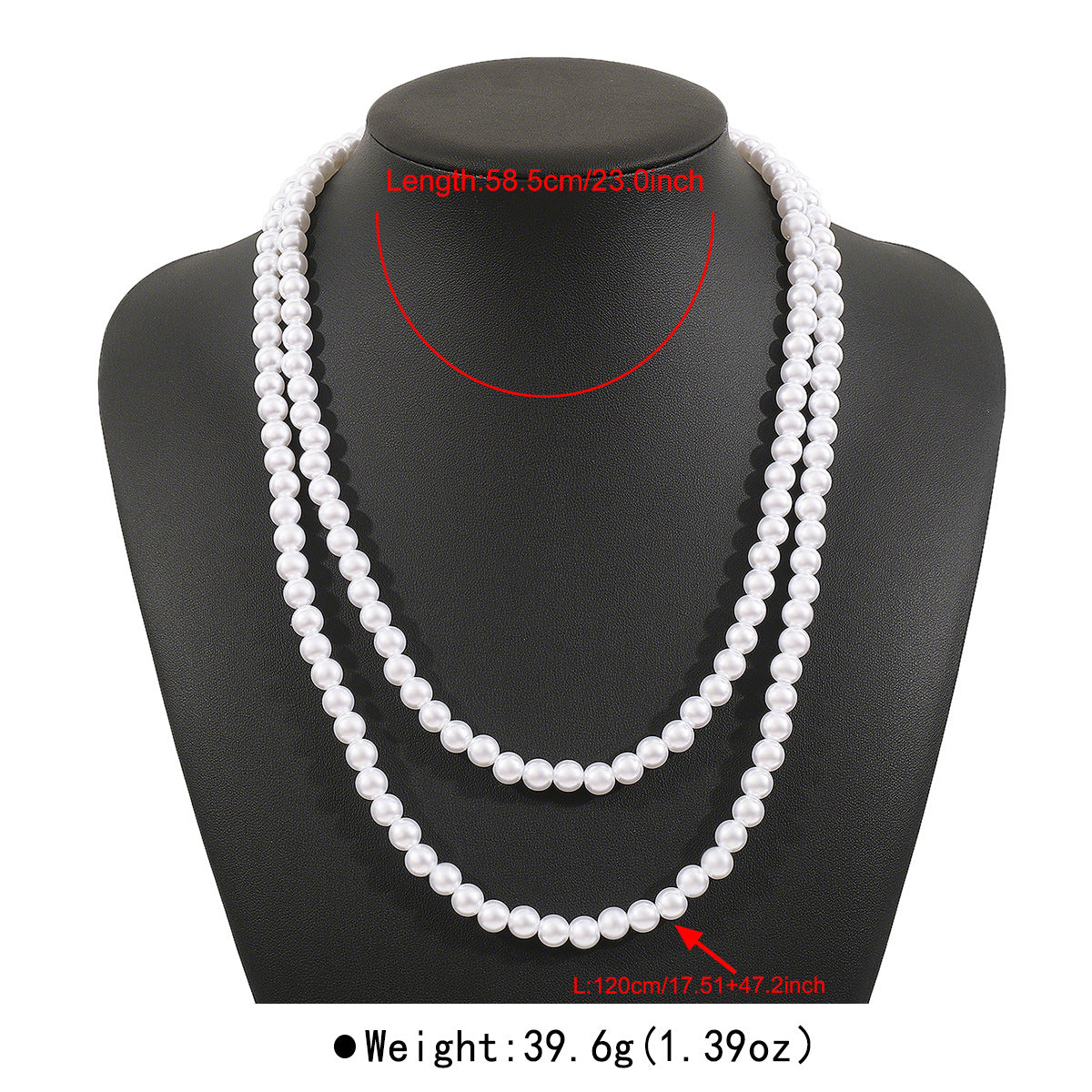 Elegante Gargantilla de Perlas Multicapa de Inspiración Francesa con Diseño Geométrico Minimalista para Mujer