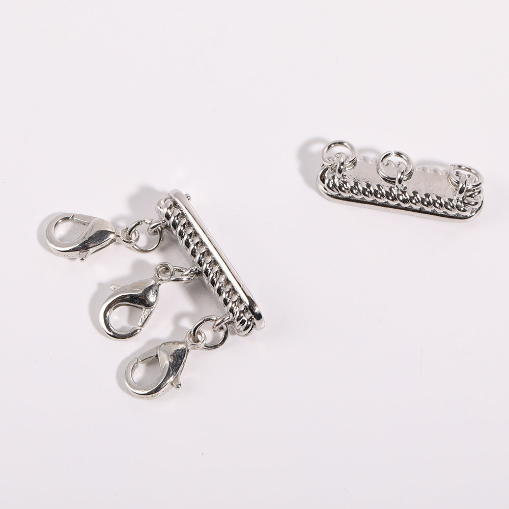 Plated Brass Magnetic Clasp Necklace Connector Charm Bar