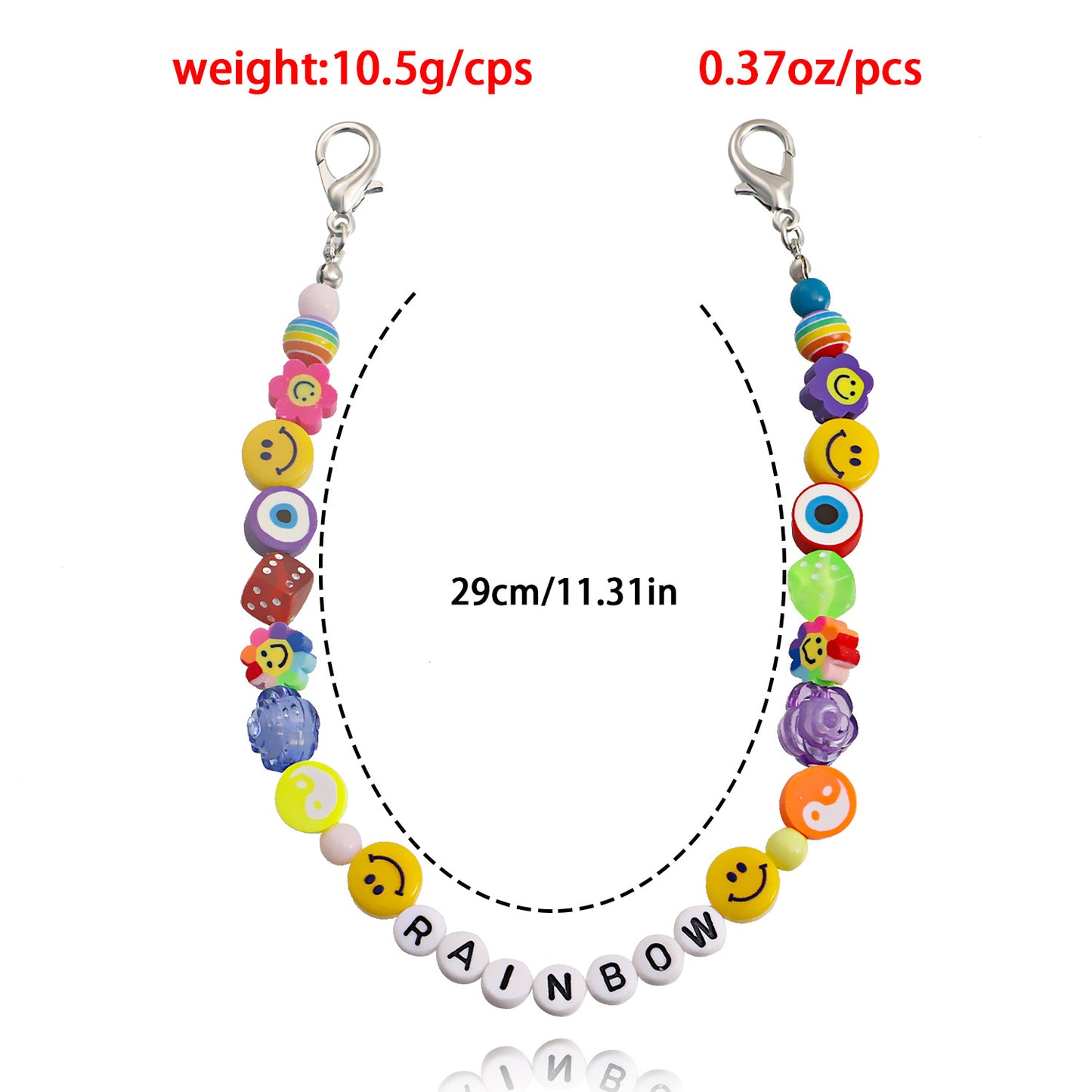 Geometric Letter Anklet for Women Made of Alloy with Smiley Face Design Summer Fashion Accessory