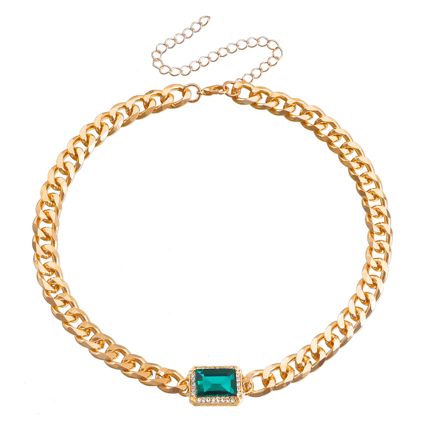 Collana Pendente Geometrica Nera in Lega con Finitura Placcata per Donna Stile Catena con Ciondolo a Medaglione