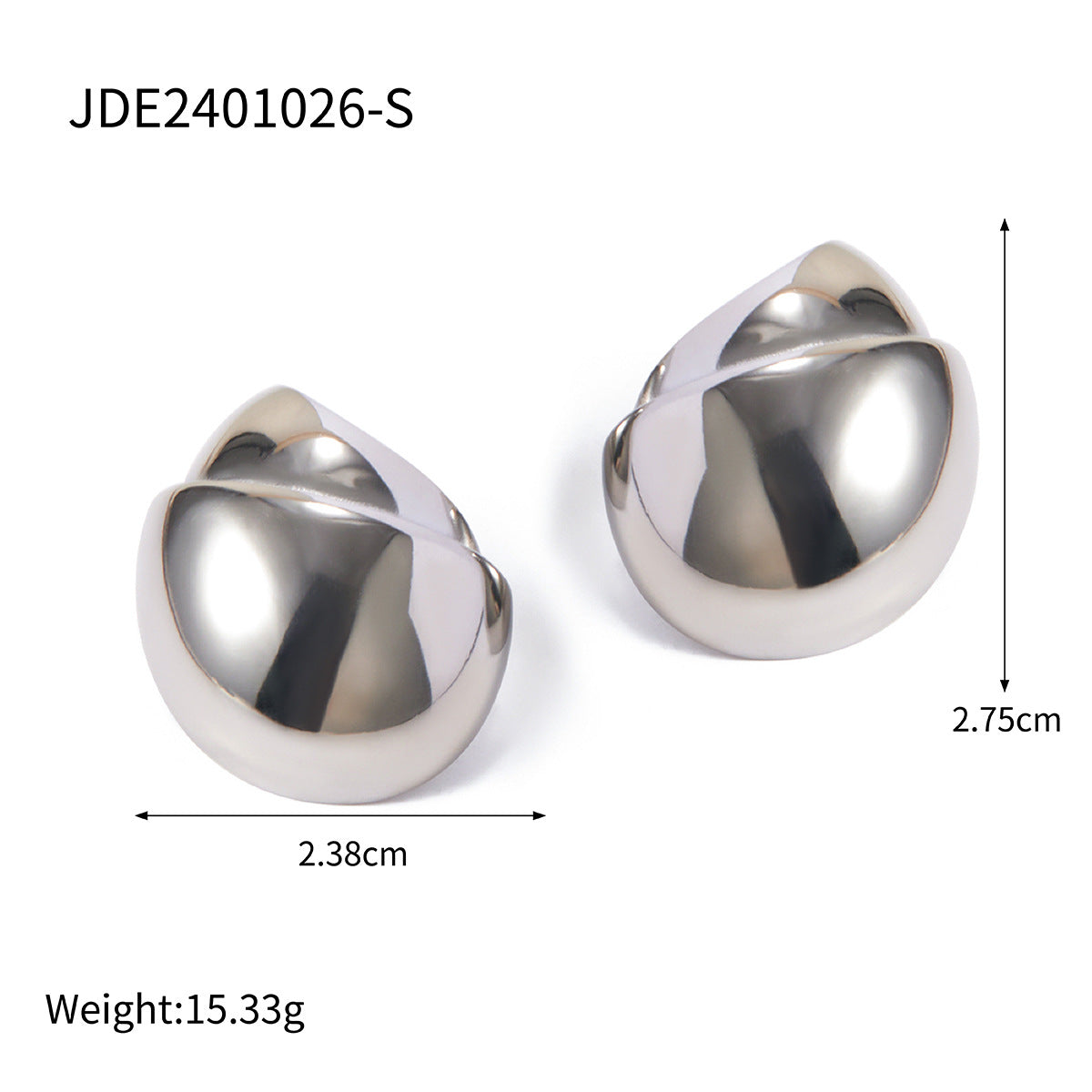 Vintage Irregular Round Hazelnut Stud Earrings 18K Gold Plated Stainless Steel for Women