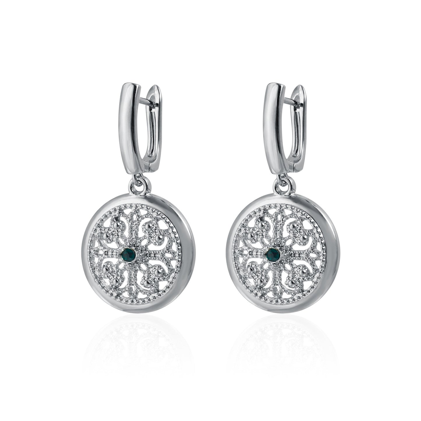 Elegant Geometric Hollow Floral Heart Alloy Plated Necklace for Women