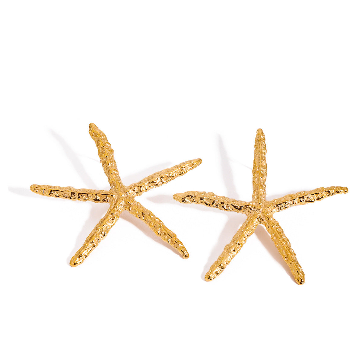 Minimalist Elegant Geometric Star Stainless Steel Plated Earrings for Women