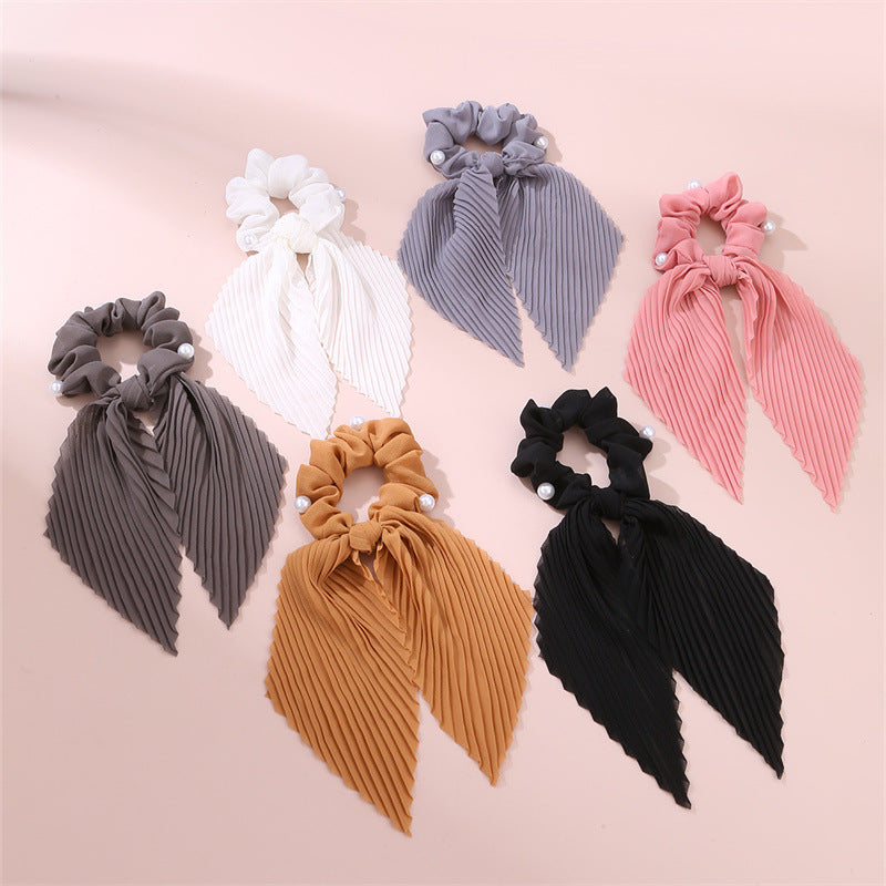 Dulce lazo de tela para el cabello en forma de lazo para niños con diseño de margarita con volantes, juego de accesorios para el cabello de estilo vintage francés