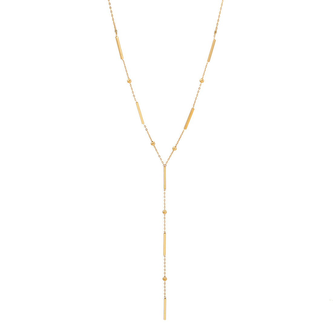 Fashion OL Style Heart-Shaped Stainless Steel Y-Necklace with Plated Finish for Women