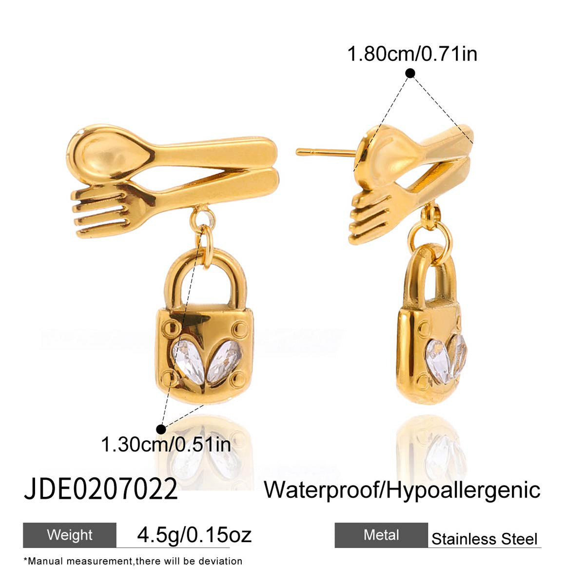 Collana da Donna Minimalista Geometrica a Trifoglio in Acciaio al Titanio Placcato Oro 18K PVD