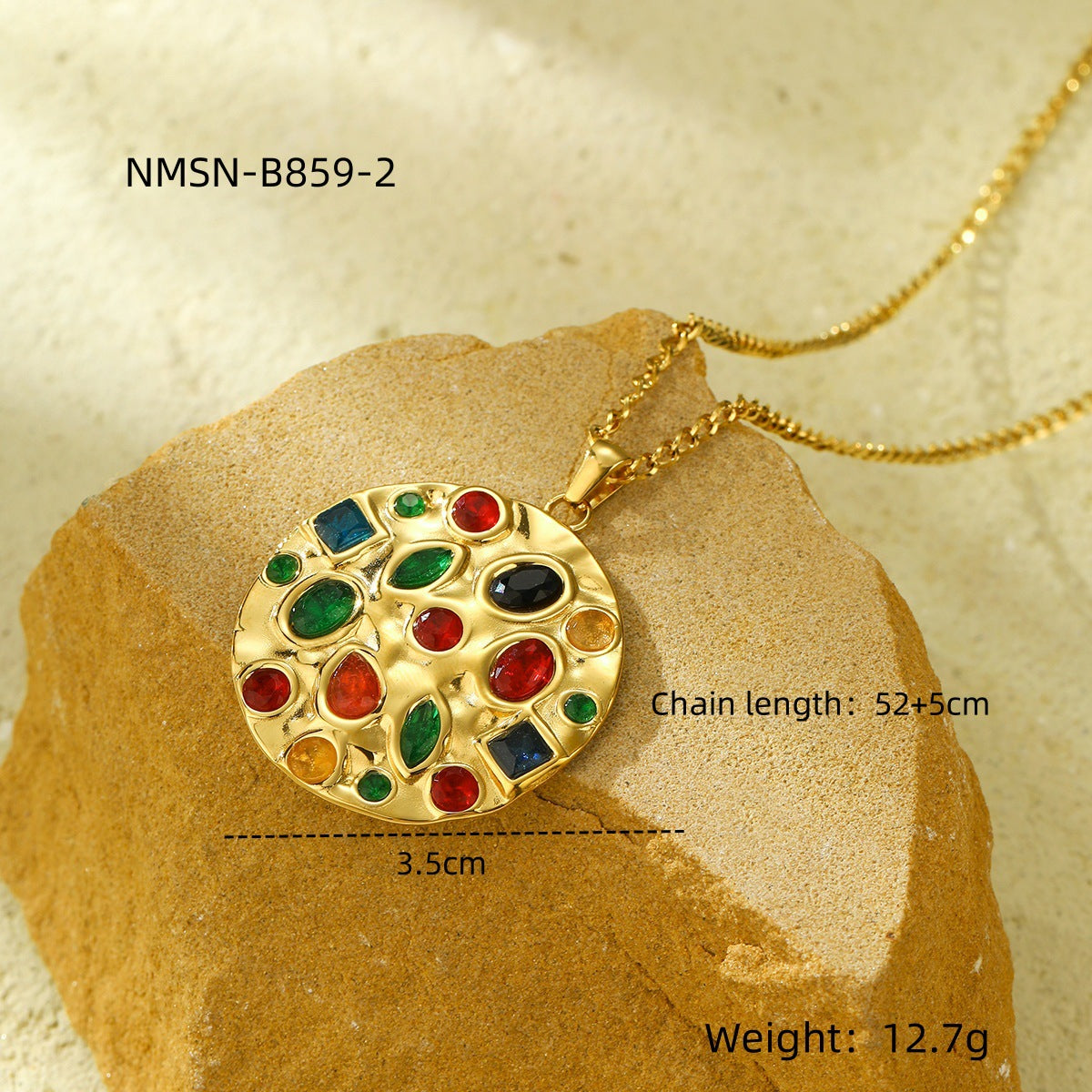 Fashionable Heart-Shaped Titanium Steel Necklace with Rhinestone Inlay for Women, Electroplated Stainless Steel Pendant, Lightweight Luxury Layered-Style Chain
